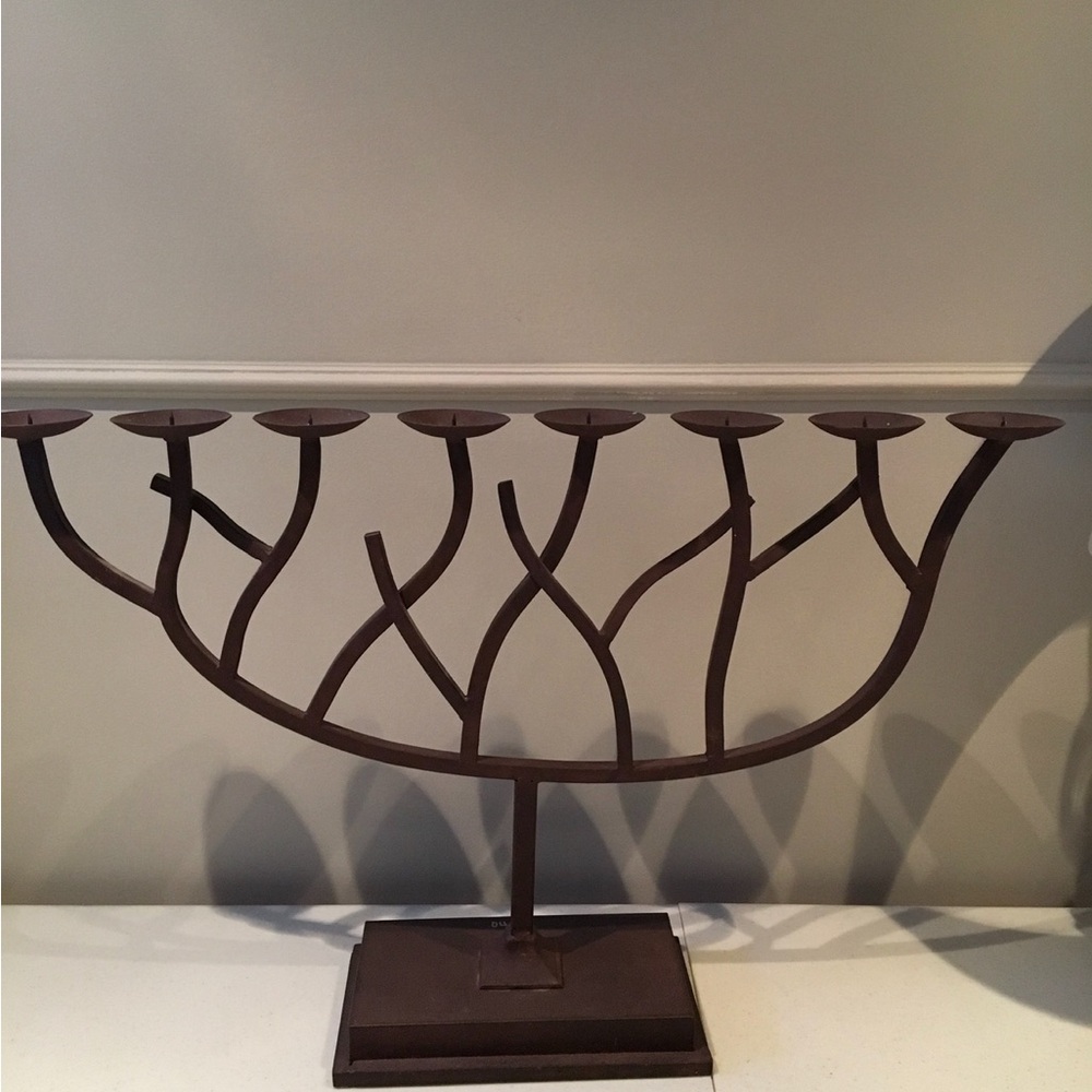 Brown Metal Menorah